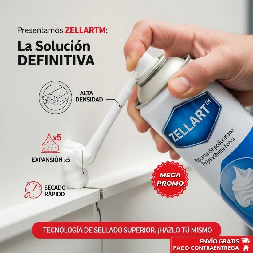Oferta Especial 2x1: ZELLAR™ | Espuma Expansora de Poliuretano Profesional