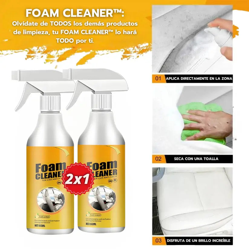 Oferta Especial 2x1: Foam Cleaner™ - Espuma Limpiadora Profesional Multiuso