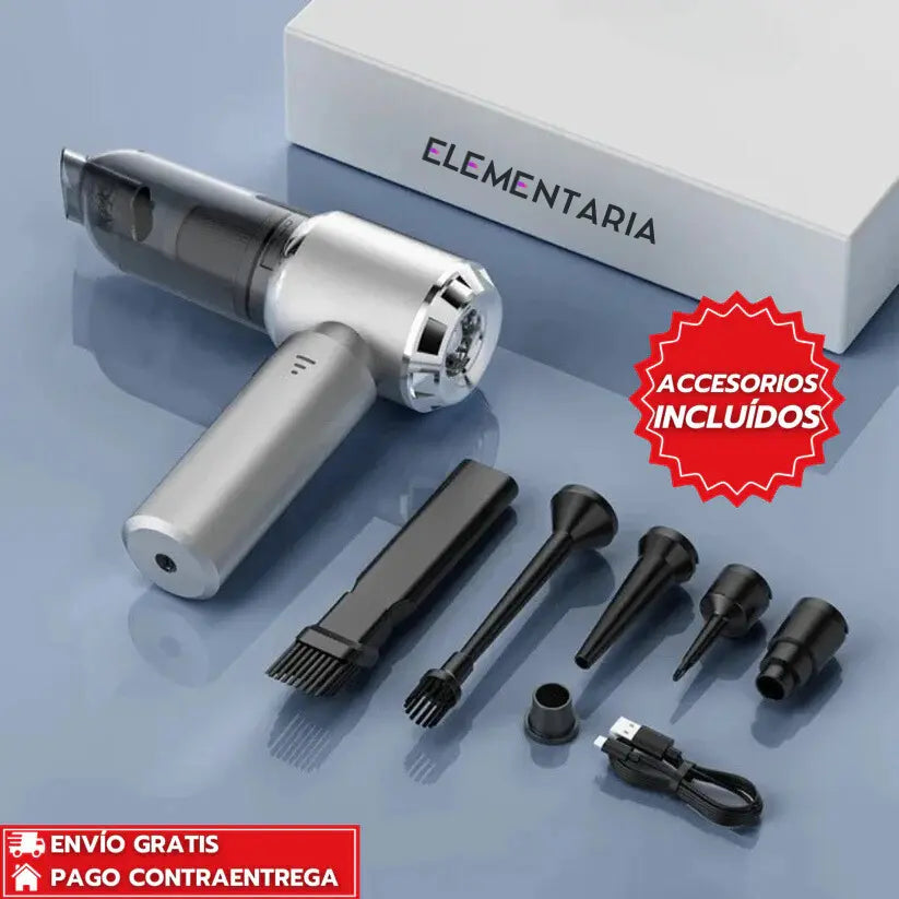 Turbo-Car Cleaner™: Aspiradora Portátil Inalámbrica Recargable